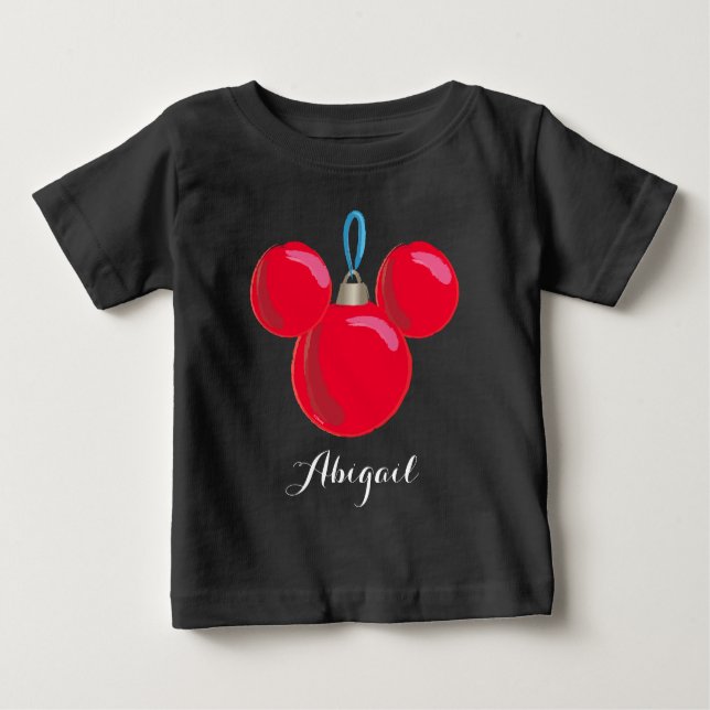 Mickey Mouse Christmas Ornament Baby T-Shirt (Front)