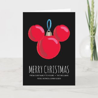 Mickey Mouse Christmas Ornament Holiday Card