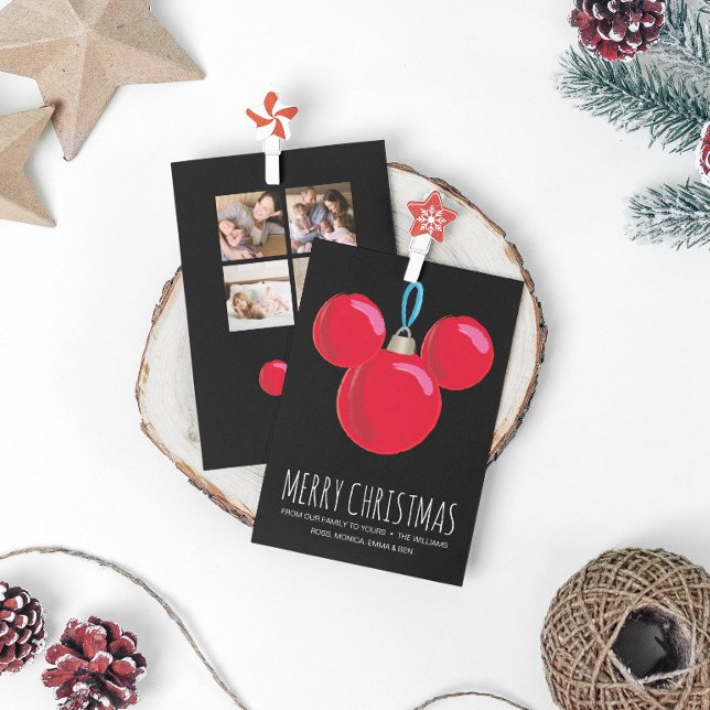 Mickey Mouse Christmas Ornament Holiday Card (Creator Uploaded)