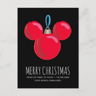 Mickey Mouse Christmas Ornament Holiday Postcard