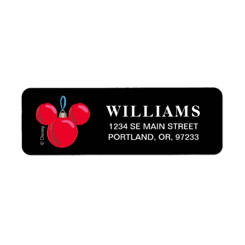 Mickey Mouse Christmas Ornament Label