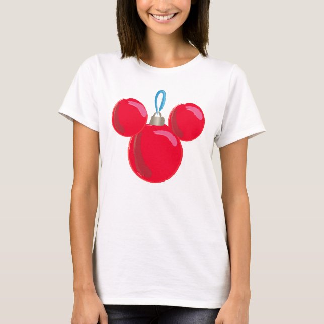 Mickey Mouse Christmas Ornament T-Shirt (Front)