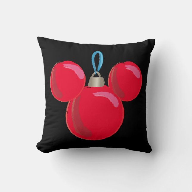 Mickey Mouse Christmas Ornament Throw Pillow (Front)