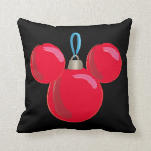 Mickey Mouse Christmas Ornament Throw Pillow
