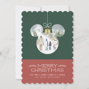 Mickey Mouse Christmas Ornament with Photo Invitation