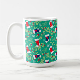 Mickey Mouse Christmas Stockings & Holly Pattern Coffee Mug