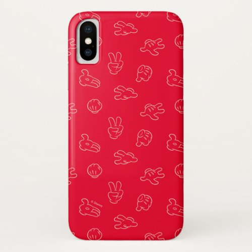 Mickey Mouse  Classic Icon Red Pattern iPhone XS Case