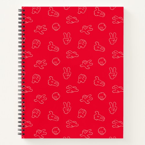 Mickey Mouse  Classic Icon Red Pattern Notebook