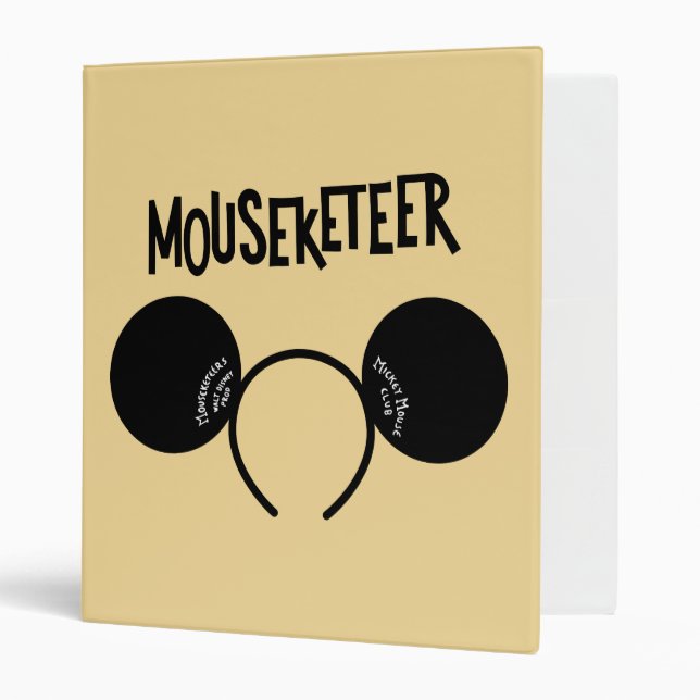 Mickey Mouse Club Ears Binder (Front/Inside)