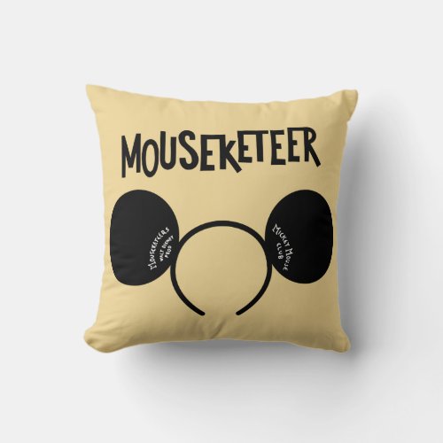 Mickey Mouse Club Ears Throw Pillow