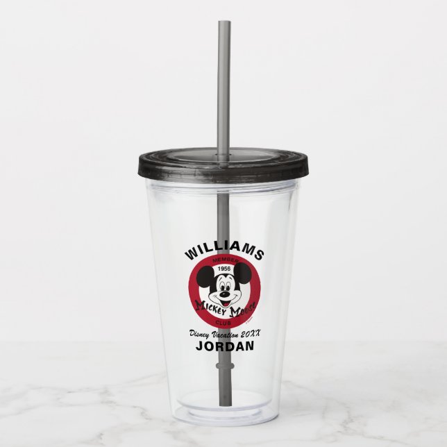 Mickey Mouse Club | Family Vacation Acrylic Tumbler (Front)