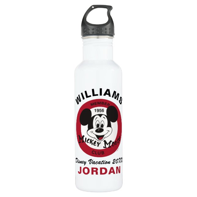 Mickey Mouse Club | Family Vacation Stainless Steel Water Bottle (Front)