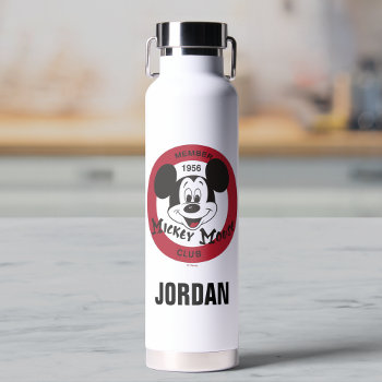 Mickey Mouse Club Logo | Add Your Name Water Bottle by MickeyAndFriends at Zazzle
