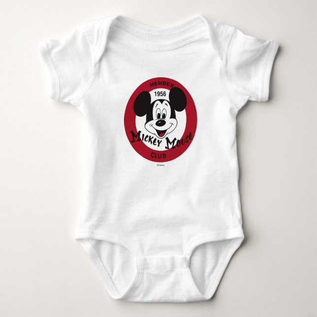 Mickey Mouse Club logo Baby Bodysuit (Front)
