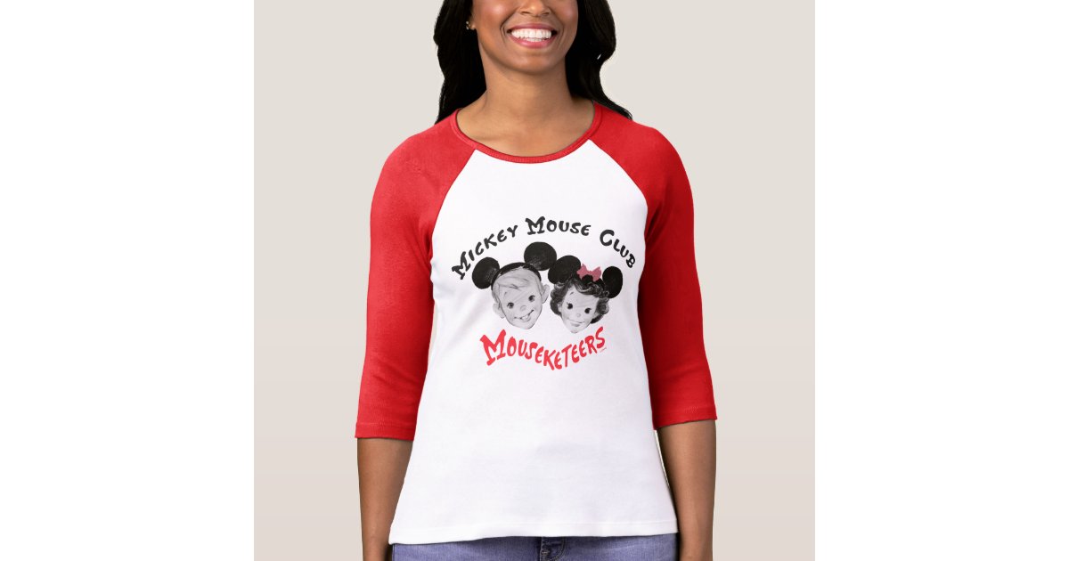 Womens T-shirt Original Mouseketeer Minnie Mouse Red Disney Store Size XL