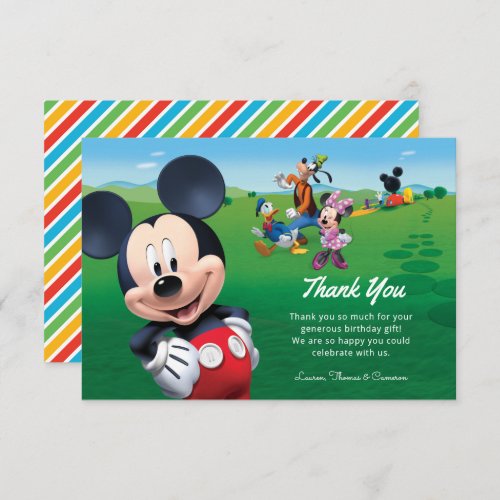 Mickey Mouse Clubhouse Birthday  Thank You