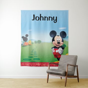 Mickey Mouse Clubhouse | Playhouse - Name Tapestry by MickeyAndFriends at Zazzle