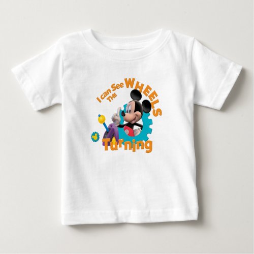 Mickey Mouse Clubhouse  Wheels Turning Baby T_Shirt