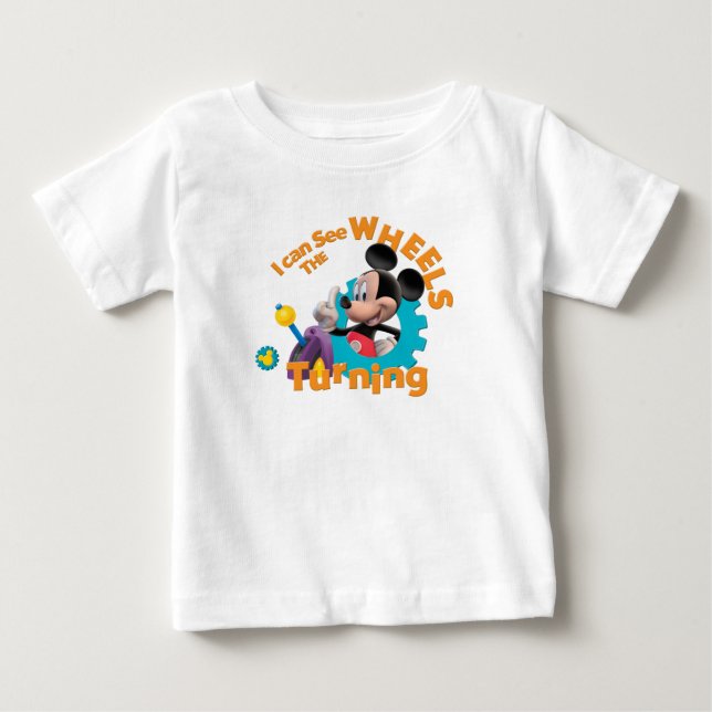Mickey Mouse Clubhouse | Wheels Turning Baby T-Shirt (Front)