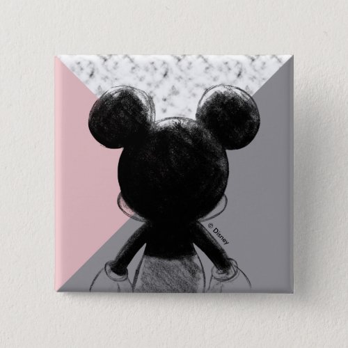 Mickey Mouse  Color Block _ Pink Grey Marble Button