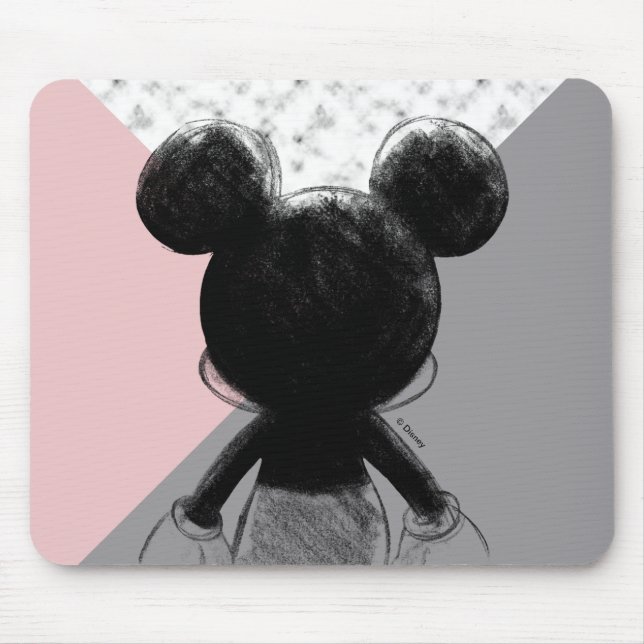 Mickey Mouse | Color Block - Pink Grey Marble Pad (Front)