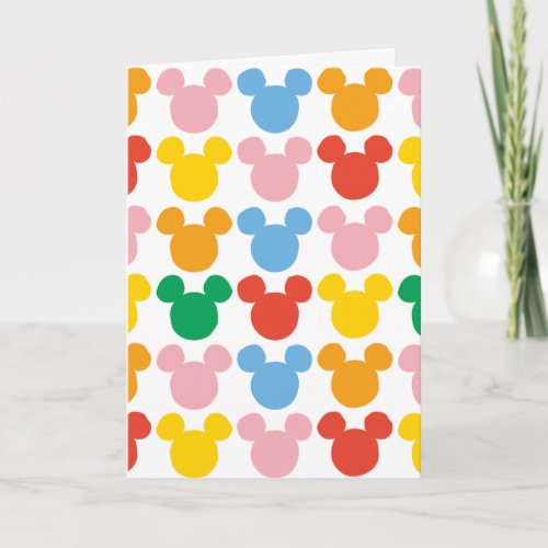 Mickey Mouse  Colorful Repeating Logo Card