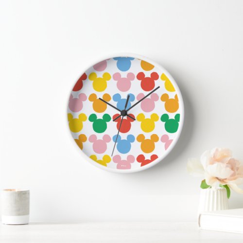 Mickey Mouse  Colorful Repeating Logo Clock