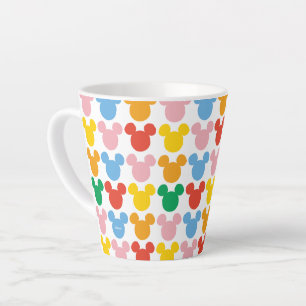 Mickey Mouse Colorful Repeating Logo Latte Mug