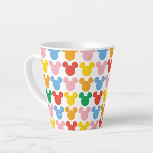 Mickey Mouse  Colorful Repeating Logo Latte Mug