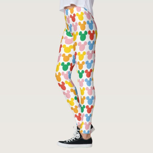 Mickey Mouse  Colorful Repeating Logo Leggings