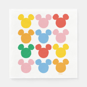 Mickey Mouse Colorful Repeating Logo Napkins