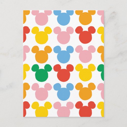 Mickey Mouse  Colorful Repeating Logo Postcard