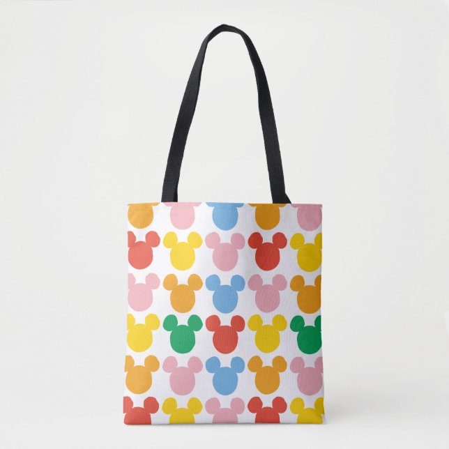 Mickey Mouse | Colorful Repeating Logo Tote Bag (Front)