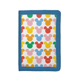 Mickey Mouse Colorful Repeating Logo Tri-fold Wallet