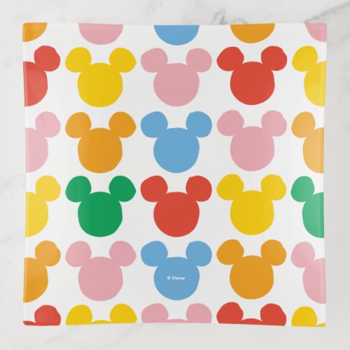 Mickey Mouse  Colorful Repeating Logo Trinket Tray