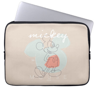 Mickey Mouse Continuous Line Graphic Laptop Sleeve