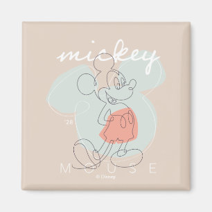 Mickey Mouse Continuous Line Graphic Magnet