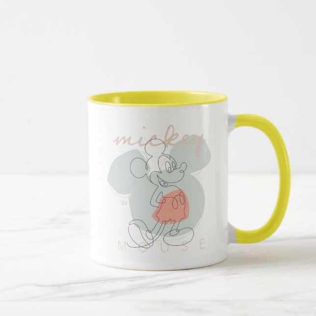 Mickey Mouse Continuous Line Graphic Mug (Right)