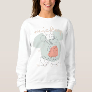 Mickey Mouse Continuous Line Graphic Sweatshirt