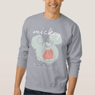 Mickey Mouse Continuous Line Graphic Sweatshirt