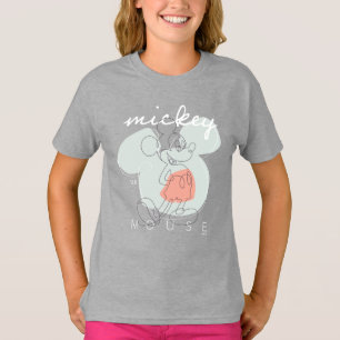 Mickey Mouse Continuous Line Graphic T-Shirt