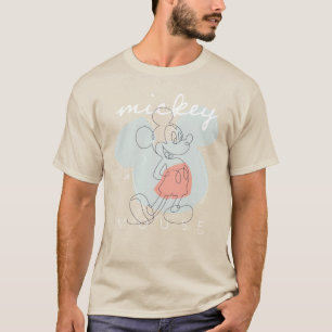 Mickey Mouse Continuous Line Graphic T-Shirt