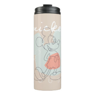 Mickey Mouse Continuous Line Graphic Thermal Tumbler