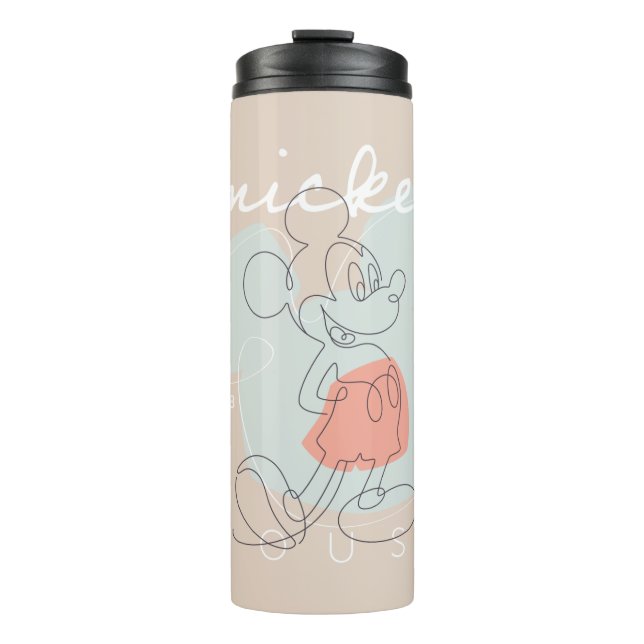 Mickey Mouse Continuous Line Graphic Thermal Tumbler (Front)
