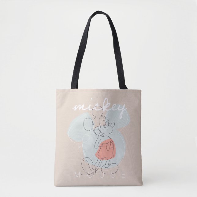 Mickey Mouse Continuous Line Graphic Tote Bag (Front)