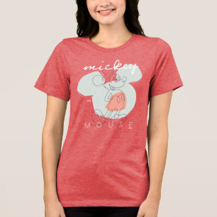 Mickey Mouse Continuous Line Graphic Tri-Blend Shirt