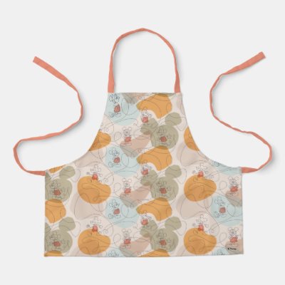Mickey Mouse Continuous Line Pattern Apron