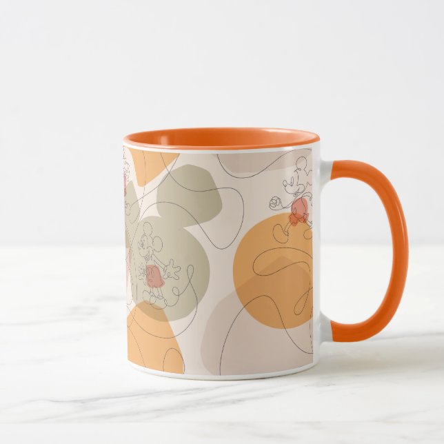 Mickey Mouse Continuous Line Pattern Mug (Right)