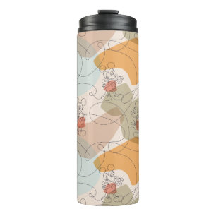 Mickey Mouse Continuous Line Pattern Thermal Tumbler