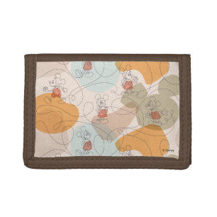 Mickey Mouse Continuous Line Pattern Tri-fold Wallet